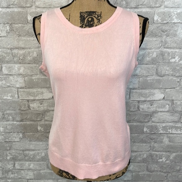 Roz & Ali Pink Sweater Tank Top - Picture 1 of 5